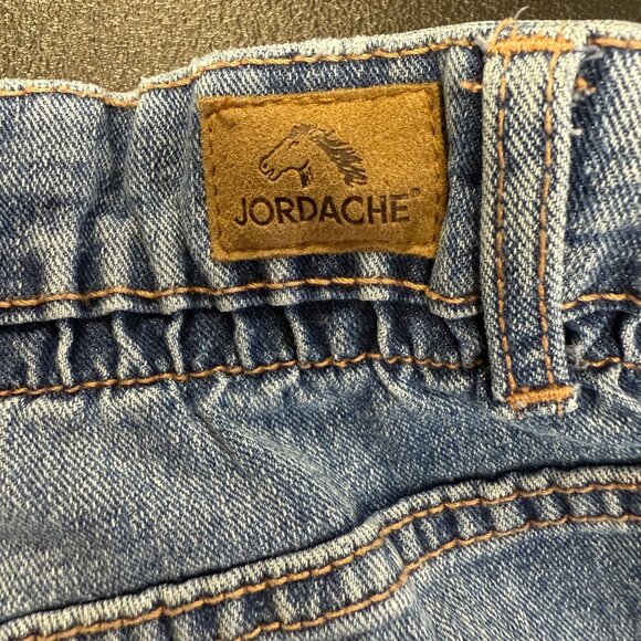Jordache Womens Paperbag High-Waisted Jeans Size Large 31”W Raw Hem Medium Wash - Picture 12 of 14